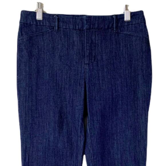 White House Black Market WHBM Straight Crop Flat Front Trouser Women's Jeans 2 - Picture 4 of 8